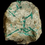 Beryl (variety emerald), Calcite, Pyrite
140x110x43mm
(Autor: Fiebre Verde)