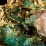 Beryl (variety emerald), Albite (variety cleavelandite), Calcite, Apatite
37x18x33mm
(Autor: Fiebre Verde)