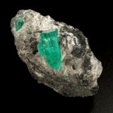 Beryl (variety emerald), Calcite
44x41x23mm, xl=15x9x7mm
(Autor: Fiebre Verde)