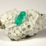 Beryl (variety emerald), Albite (variety cleavelandite), Pyrite
24x13x11mm, xl=6mm
(Autor: Fiebre Verde)