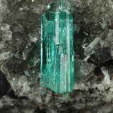 Beryl (variety emerald), Calcite, Dolomite, Pyrite
32x41x31mm, xl=15mm
(Autor: Fiebre Verde)