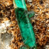 Beryl (variety emerald), Albite (variety cleavelandite), Dolomite, Pyrite
50x67x50mm, main xl=18mm
(Autor: Fiebre Verde)
