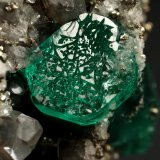 Beryl (variety emerald), Calcite, Pyrite, Albite (variety cleavelandite)
70x46x34mm, main xl=18mm
(Autor: Fiebre Verde)