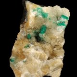 Beryl (variety emerald), Calcite, Quartz, Goethite
49x52x70mm, main xl=7x4mm
(Autor: Fiebre Verde)