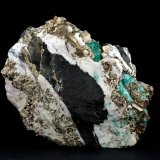 Beryl (variety emerald), Calcite, Pyrite
102x36x87mm, xl=13mm
(Autor: Fiebre Verde)