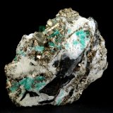Beryl (variety emerald), Calcite, Pyrite
102x36x87mm, xl=13mm
(Autor: Fiebre Verde)