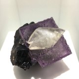 Calcite on Fluorite on Sphalerite
4.5 x 4.5 cm for the fluorite cube
(Autor: Jean Suffert)