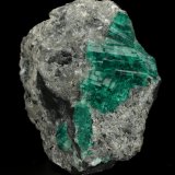Beryl (variety emerald), Calcite
55x53x29mm, aggregate=21x27mm
(Autor: Fiebre Verde)