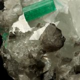 Beryl (variety emerald), Calcite
54x34x50mm, both xls=13mm
(Autor: Fiebre Verde)