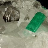 Beryl (variety emerald), Calcite
54x34x50mm, both xls=13mm
(Autor: Fiebre Verde)