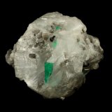 Beryl (variety emerald), Calcite
54x34x50mm, both xls=13mm
(Autor: Fiebre Verde)