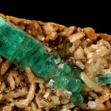 Beryl (variety emerald), Albite (variety cleavelandite)
64x39x53mm, main xl=23mm
(Autor: Fiebre Verde)