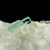 Beryl (variety emerald), Calcite
46x85x20mm, xls=26, 16 &amp; 13mm
(Autor: Fiebre Verde)