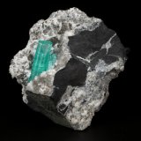 Beryl (variety emerald), Albite (variety cleavelandite), Calcite, Pyrite
55x56x22mm, main aggregate=24mm
(Autor: Fiebre Verde)