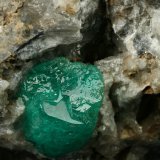 Beryl (variety emerald), Calcite
Detail - FOV=3cm
(Autor: Fiebre Verde)