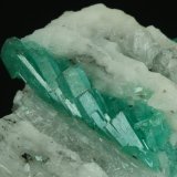 Beryl (variety emerald), Calcite
Detail - FOV=5cm
(Autor: Fiebre Verde)