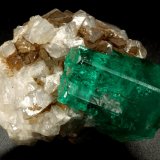 Beryl (variety emerald), Calcite
32x25x32mm, xl=25mm
(Autor: Fiebre Verde)