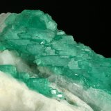 Beryl (variety emerald), Calcite
Detail - FOV=6cm
(Autor: Fiebre Verde)