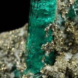 Beryl (variety emerald), Albite (variety cleavelandite), Pyrite
38x35x18mm, largest xl=20mm
(Autor: Fiebre Verde)