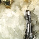 Beryl (variety emerald), Calcite, Pyrite, Rutile
65x74x63mm, main xl=40mm
(Autor: Fiebre Verde)