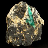 Beryl (variety emerald), Calcite, Pyrite, Rutile
65x74x63mm, main xl=40mm
(Autor: Fiebre Verde)