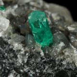 Beryl (variety emerald), Calcite, Dolomite, Pyrite
70x50x55mm, aggregate=10mm
(Autor: Fiebre Verde)