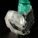 Beryl (variety emerald), Calcite
xl=25x8mm
(Autor: Fiebre Verde)