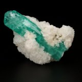 Beryl (variety emerald), Albite (variety cleavelandite)
27x37x23mm, xl=37mm
(Autor: Fiebre Verde)