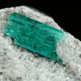Beryl (variety emerald), Albite (variety cleavelandite)
35x32x20mm, xl=9mm
(Autor: Fiebre Verde)