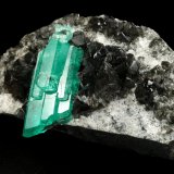 Beryl (variety emerald), Albite (variety cleavelandite), Dolomite
80x39x33mm, aggregate=35x16mm
(Autor: Fiebre Verde)