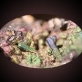 Cerussite, Goethite
FOV 7 mm
(Autor: Firmo Espinar)