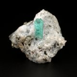 Beryl (variety emerald), Calcite, Pyrite
30x28x17mm, xl=10mm
(Autor: Fiebre Verde)