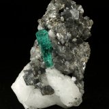 Beryl (variety emerald), Calcite, Dolomite, Pyrite
31x56x28mm, xl=19x6mm
(Autor: Fiebre Verde)