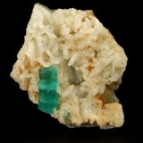 Beryl (variety emerald), Albite (variety cleavelandite)
29x31x21mm, xl=11mm
(Autor: Fiebre Verde)