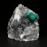 Beryl (variety emerald), Calcite
49x53x33mm, xls=12 &amp; 14mm
(Autor: Fiebre Verde)