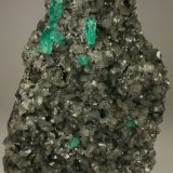 Beryl (variety emerald), Calcite, Pyrite
105x80x20mm
(Autor: Fiebre Verde)