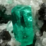 Beryl (variety emerald), Calcite, Dolomite
85x50x50mm, xl=10mm
(Autor: Fiebre Verde)