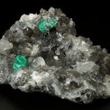 Beryl (variety emerald), Calcite, Dolomite, Pyrite, Quartz
66x49x24mm, main xl=6x4mm
(Autor: Fiebre Verde)
