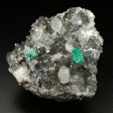 Beryl (variety emerald), Calcite, Dolomite, Pyrite, Quartz
66x49x24mm, main xl=6x4mm
(Autor: Fiebre Verde)