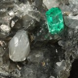 Beryl (variety emerald), Calcite, Dolomite, Pyrite, Quartz
66x49x24mm, main xl=6x4mm
(Autor: Fiebre Verde)