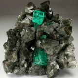 Beryl (variety emerald), Calcite
68x62x40mm, xl=15mm
(Autor: Fiebre Verde)