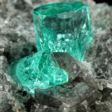 Beryl (variety emerald), Calcite, Dolomite
87x64x61mm, largest xl=5mm
(Autor: Fiebre Verde)