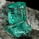 Beryl (variety emerald), Calcite, Dolomite
87x64x61mm, largest xl=5mm
(Autor: Fiebre Verde)