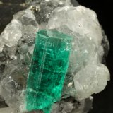 Beryl (variety emerald), Calcite, Pyrite
40x43x40mm, xl=16mm
(Autor: Fiebre Verde)