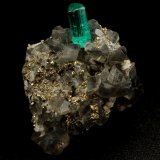 Beryl (variety emerald), Calcite, Pyrite
19x14x21mm, xl=7mm
(Autor: Fiebre Verde)