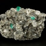 Beryl (variety emerald), Calcite, Dolomite
81x58x36mm, xls up to 6mm
(Autor: Fiebre Verde)