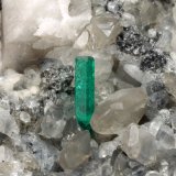 Beryl (variety emerald), Calcite, Dolomite, Pyrite
46x68x26mm, xl=11mm
(Autor: Fiebre Verde)