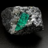 Beryl (variety emerald), Calcite, Dolomite, Pyrite
41x31x25mm, xl=17mm
(Autor: Fiebre Verde)