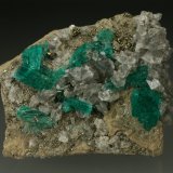 Beryl (variety emerald), Calcite, Pyrite
42x48x20mm
(Autor: Fiebre Verde)