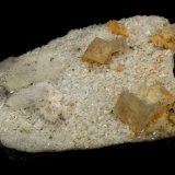 Euclase, Calcite, Albite (variety cleavelandite)
74x46x29mm, xl=7mm
(Autor: Fiebre Verde)